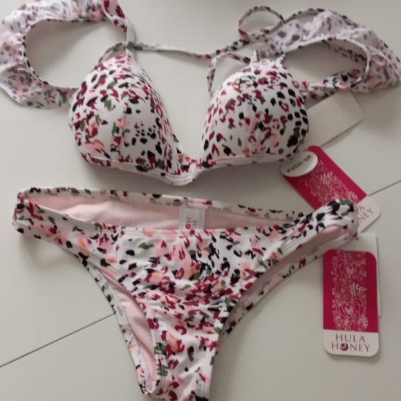 NWT Honey Hula Abstract Cheetah Bikini Size Small - Picture 4 of 5